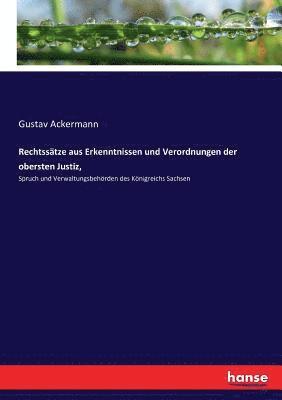 Rechtsstze aus Erkenntnissen und Verordnungen der obersten Justiz, 1