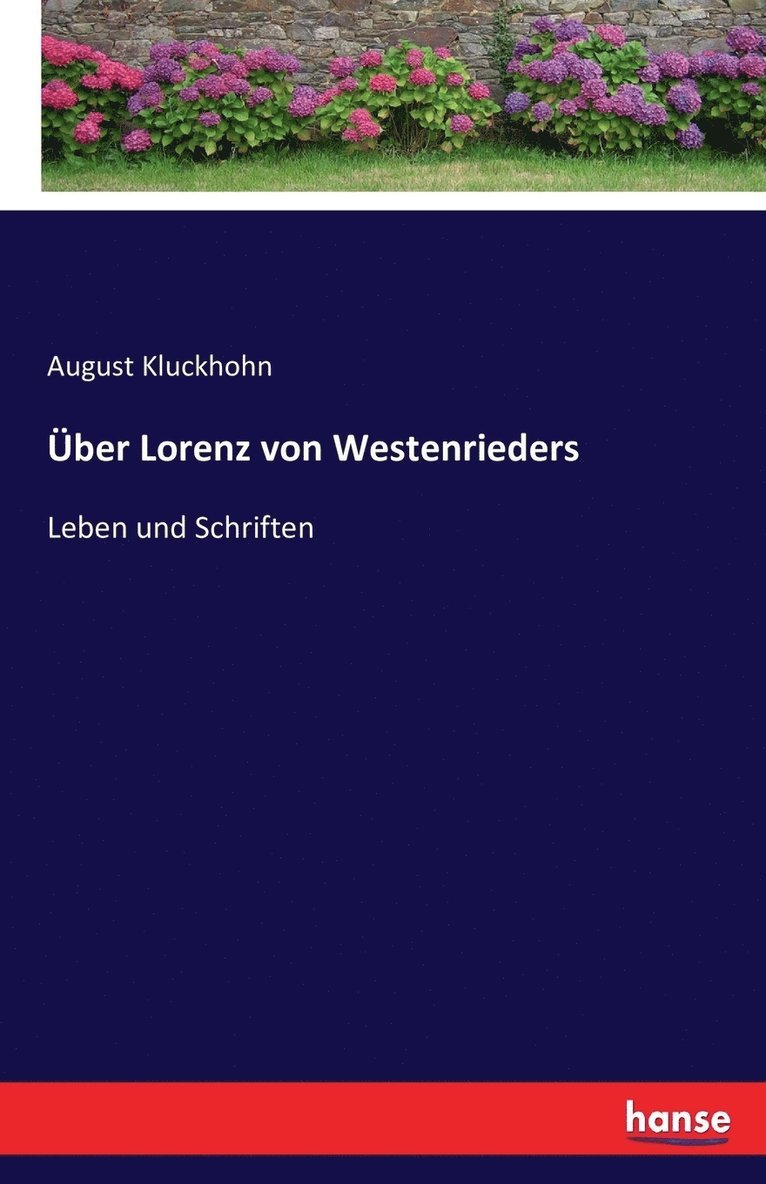 UEber Lorenz von Westenrieders 1
