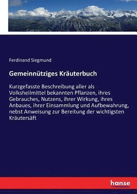 bokomslag Gemeinntziges Kruterbuch