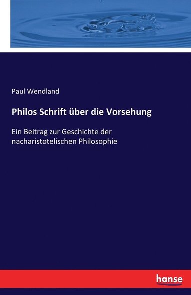 bokomslag Philos Schrift ber die Vorsehung