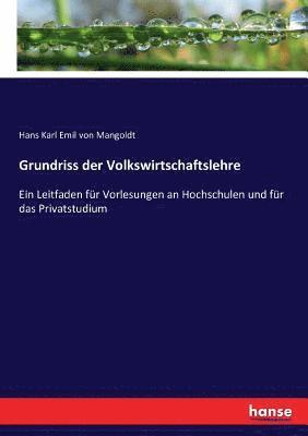 bokomslag Grundriss der Volkswirtschaftslehre