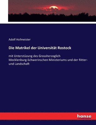bokomslag Matrikel der Universität Rostock