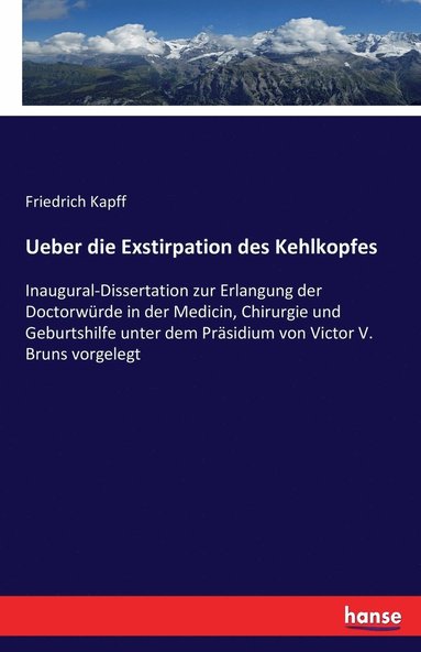 bokomslag Ueber die Exstirpation des Kehlkopfes