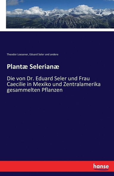 bokomslag Plantæ Selerianæ