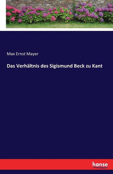 bokomslag Verhältnis des Sigismund Beck zu Kant