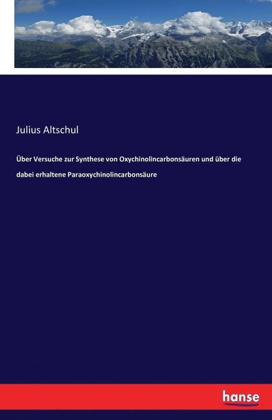 bokomslag ber Versuche zur Synthese von Oxychinolincarbonsuren und ber die dabei erhaltene Paraoxychinolincarbonsure