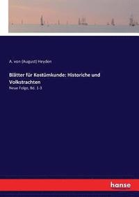 bokomslag Blätter für Kostümkunde