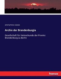 bokomslag Archiv der Brandenburgia