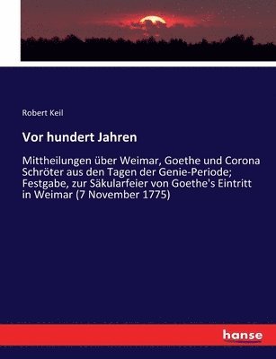 Robert Keil - Vor hundert Jahren, Häftad