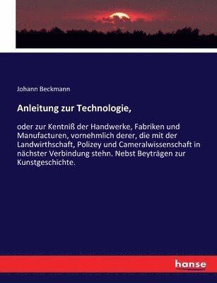 bokomslag Anleitung zur Technologie,