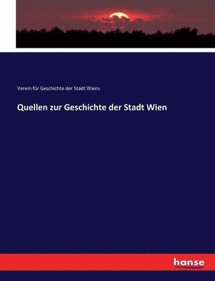 bokomslag Quellen zur Geschichte der Stadt Wien