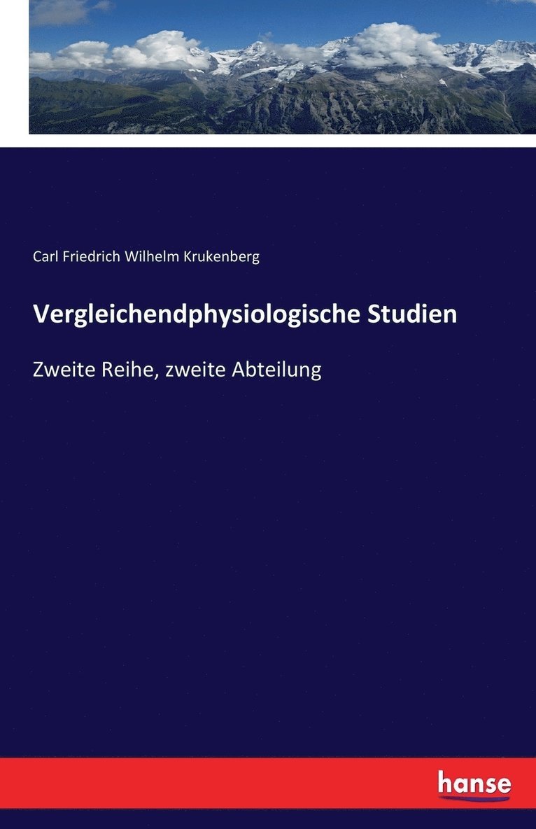 Vergleichendphysiologische Studien 1