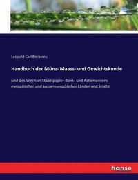 bokomslag Handbuch der Mnz- Maass- und Gewichtskunde