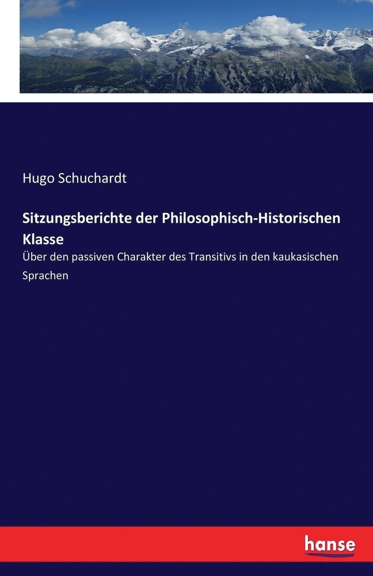 Sitzungsberichte der Philosophisch-Historischen Klasse 1