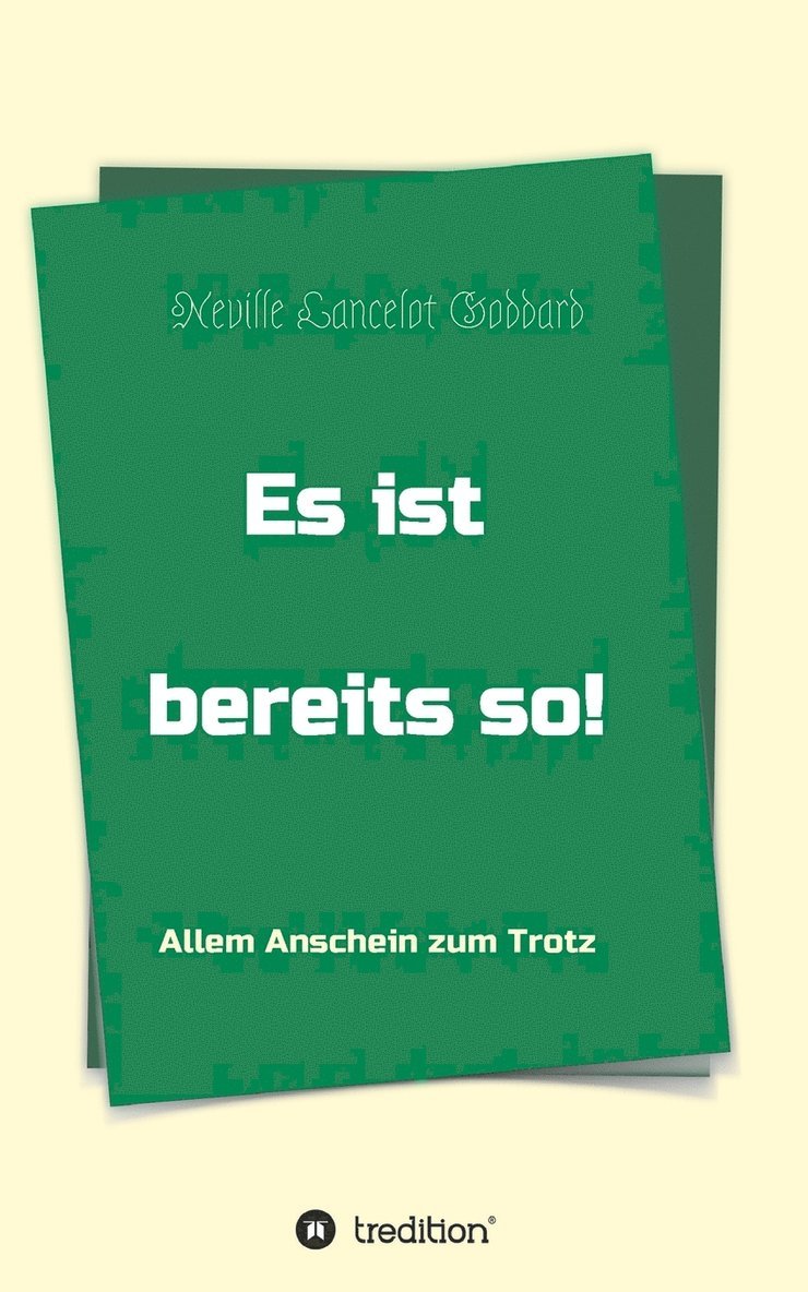 Es ist bereits so! 1