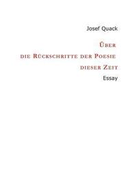 bokomslag Über die Rückschritte der Poesie dieser Zeit