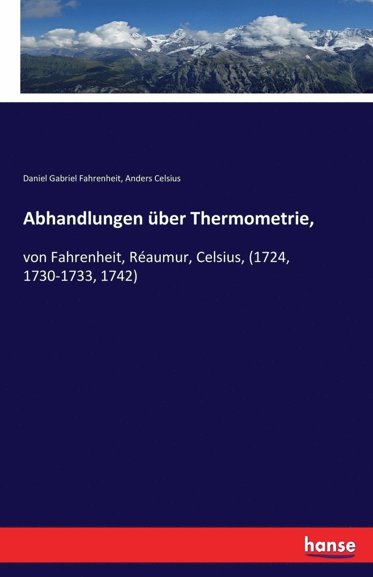 Abhandlungen ber Thermometrie, 1
