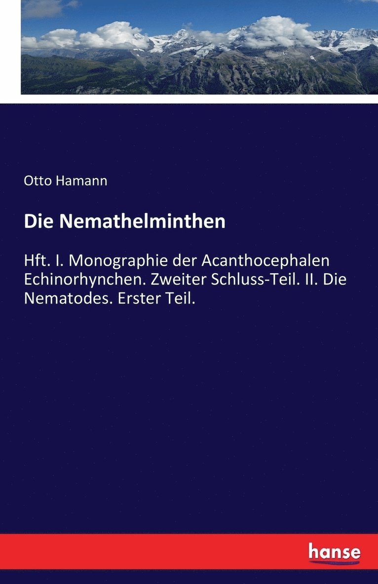 Die Nemathelminthen 1