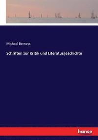 bokomslag Schriften zur Kritik und Literaturgeschichte