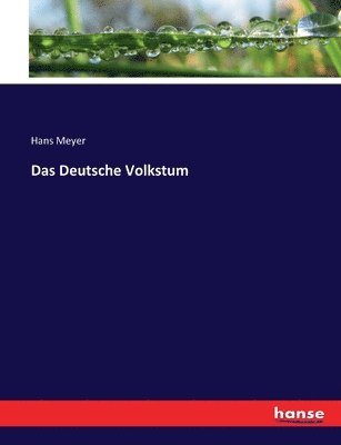 bokomslag Das Deutsche Volkstum