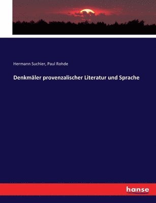 bokomslag Denkmler provenzalischer Literatur und Sprache