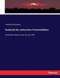 bokomslag Ruebezahl der schlesischen Provincialbltter