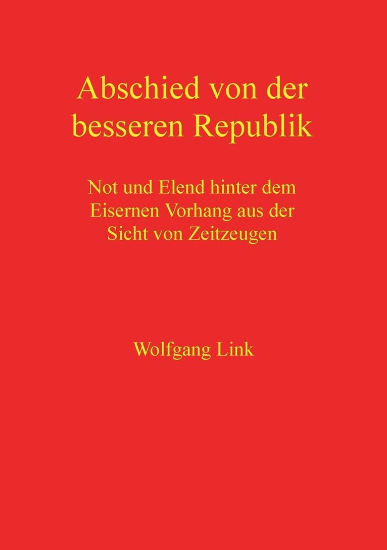 Wolfgang Link - Abschied von der besseren Republik, Häftad