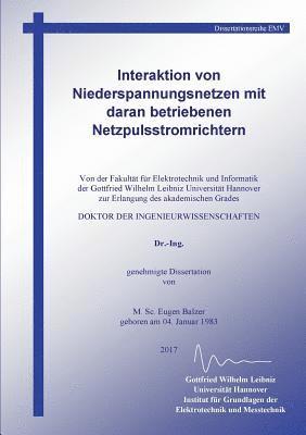 bokomslag Interaktion von Niederspannungsnetzen mit daran betriebenen Netzpulsstromrichtern