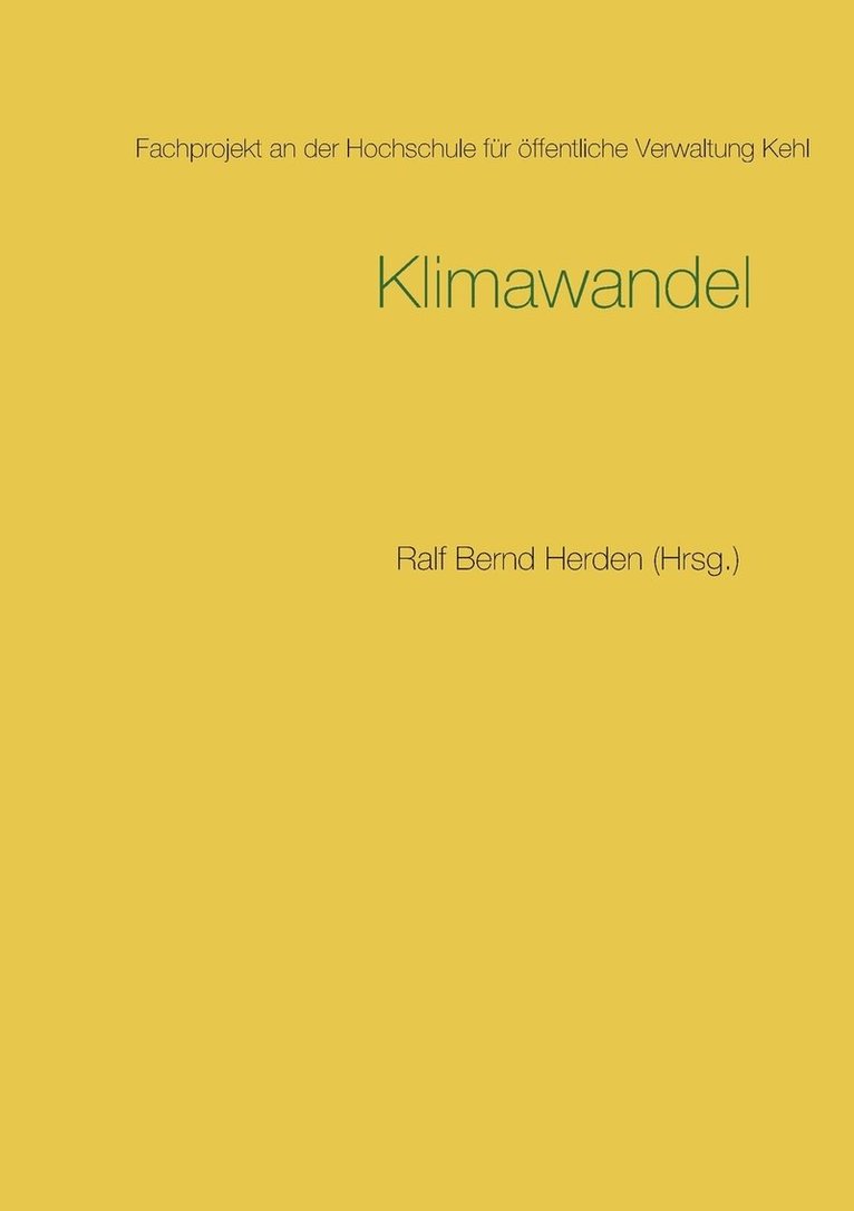 Ralf Bernd Herden - Klimawandel, Häftad