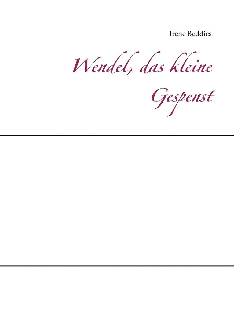 Wendel, das kleine Gespenst 1