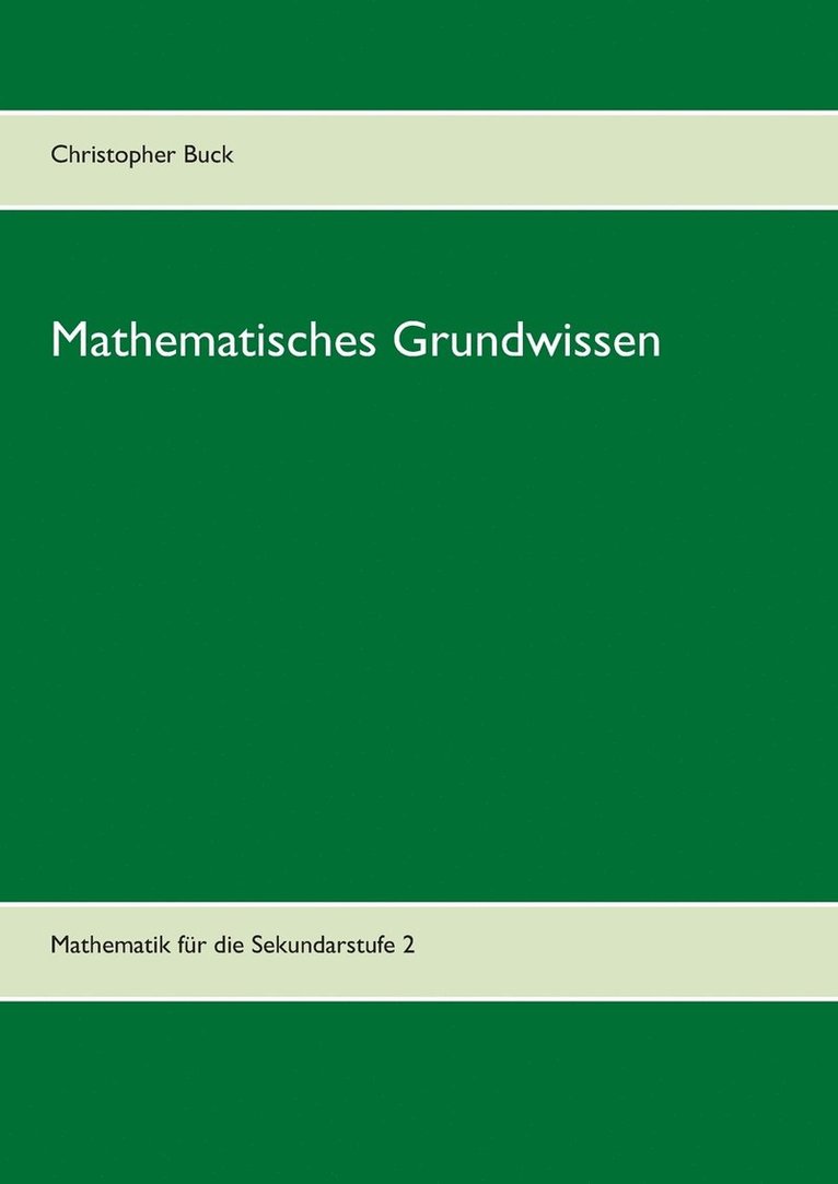 Mathematisches Grundwissen 1