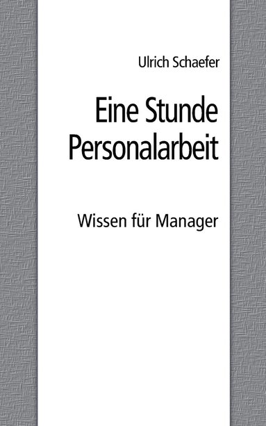 bokomslag Eine Stunde Personalarbeit