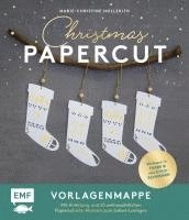 bokomslag Set: Christmas Papercut - Die Vorlagenmappe mit Anleitung und 20 weihnachtlichen Papierschnitt-Motiven zum Sofort-Loslegen