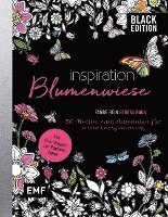bokomslag Black Edition: Blumenwiese - 50 Motive zum Ausmalen für mehr Entspannung