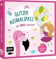 bokomslag Glitzer-Ausmalspaß - Prinzessinnen und Flamingos