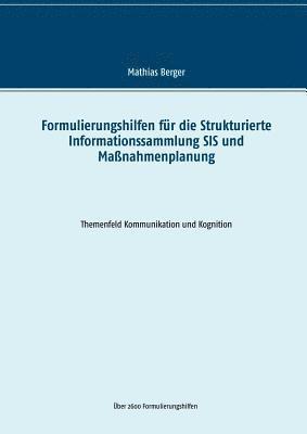 bokomslag Formulierungshilfen fr die Strukturierte Informationssammlung SIS und Manahmenplanung