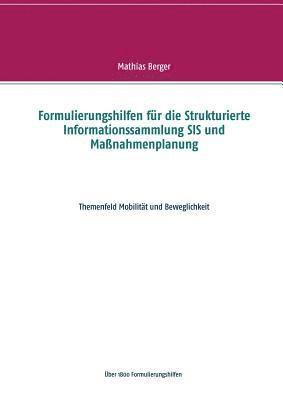 Formulierungshilfen fr die Strukturierte Informationssammlung SIS und Manahmenplanung 1