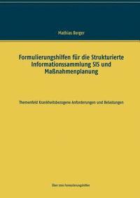 bokomslag Formulierungshilfen fr die Strukturierte Informationssammlung SIS und Manahmenplanung