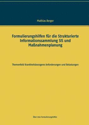 bokomslag Formulierungshilfen für die Strukturierte Informationssammlung SIS und Maßnahmenplanung