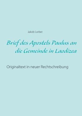 bokomslag Brief des Apostels Paulus an die Gemeinde in Laodizea