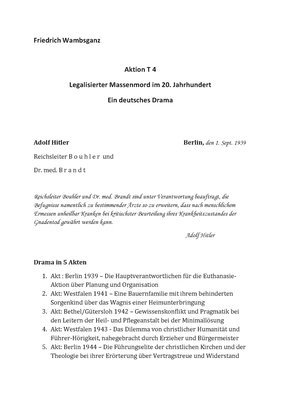 Aktion T4 - Legalisierter Massenmord im 20. Jahrhundert 1