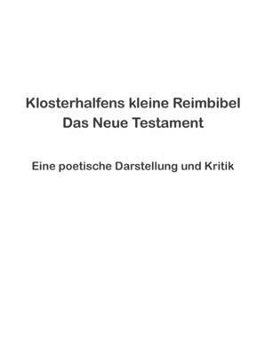 bokomslag Klosterhalfens kleine Reimbibel