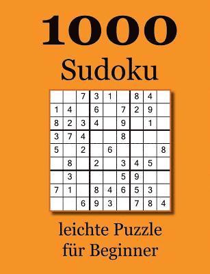 bokomslag 1000 Sudoku leichte Puzzle fr Beginner