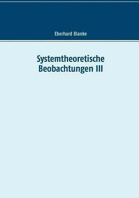 bokomslag Systemtheoretische Beobachtungen III