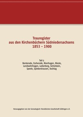 Trauregister aus den Kirchenbchern Sdniedersachsens 1853 - 1900 1