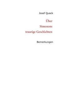 bokomslag Über Simenons traurige Geschichten