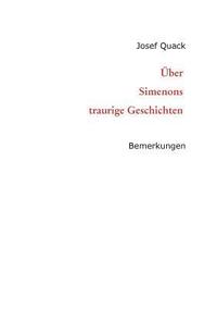 bokomslag Über Simenons traurige Geschichten