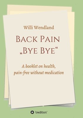 Back Pain 'Bye Bye: A booklet on health, pain-free without medication 1