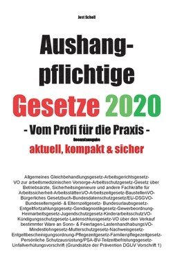 bokomslag Aushangpflichtige Gesetze 2020 Gesamtausgabe