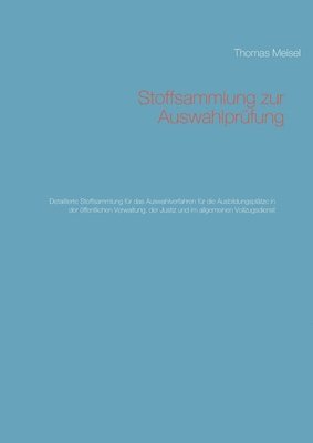 bokomslag Stoffsammlung zur Auswahlprüfung